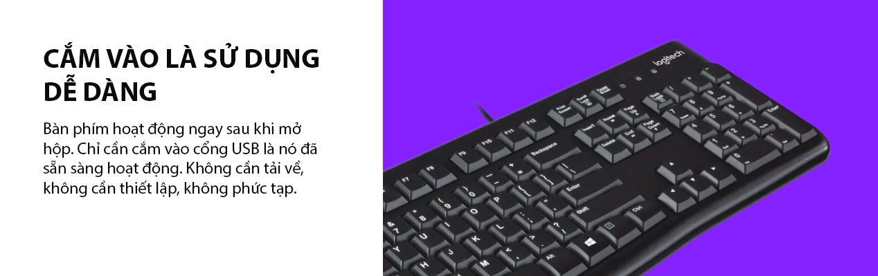 Bàn phím Logitech K120 (USB/Đen) chất lượng Bàn phím Logitech K120 (USB/Đen) chất lượng